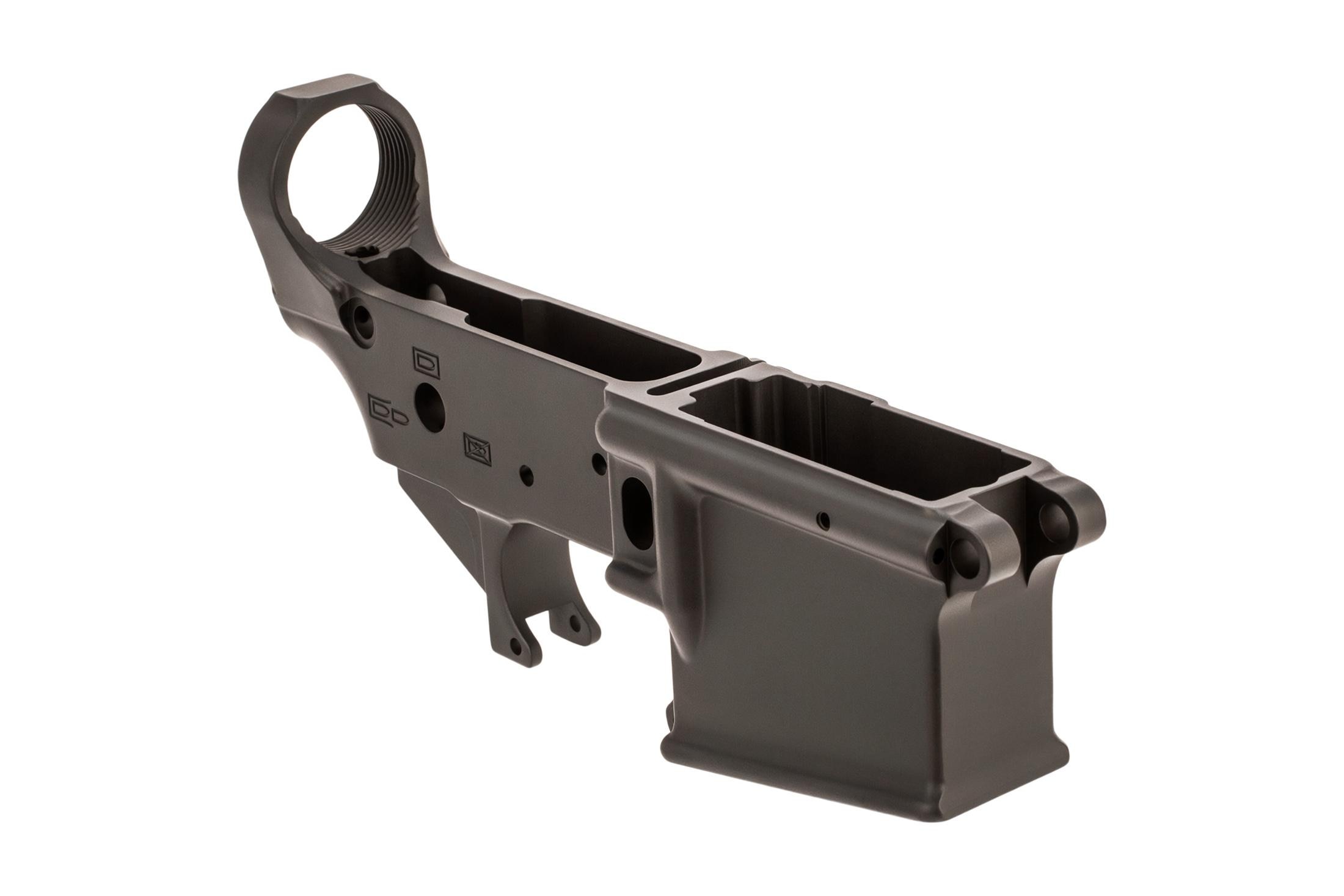 Spikes Tactical AR-15 Lower Receiver - Pipe Hitters Union Logo - Stripped Lower - Black Cerakote